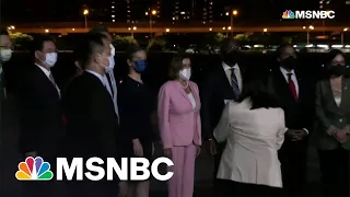 Watch: Nancy Pelosi Arrives In Taiwan