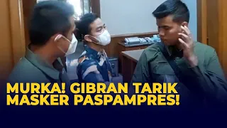 Detik-Detik Gibran Murka Tarik Masker Paspampres Hingga Talinya Putus!