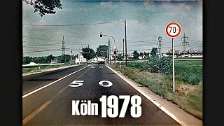 Köln 1978 - Autofahrt B55 - Großkönigsdorf - Köln-Weiden