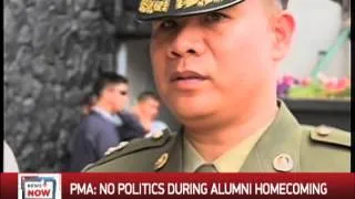 PMA: No politics in alumni homecoming