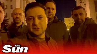 'We are still here' says defiant Ukraine President Zelenskyy on streets of Kyiv