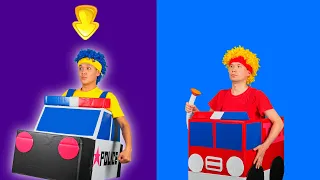 Police Car & Fire Truck | D Billions Kids Songs