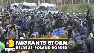 Migrants aided by Belarus try to storm border into Poland | US condemns migration crisis | WION News