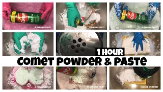 1 Hour of Comet Powder & Paste Compilation | ASMR Sponge Squeezing in Cleaning Paste