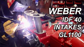 Honda GL1100 Cafe Racer Build Part 5 - Fabricating Weber Carburettor Intakes