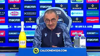 Conferenza Sarri pre Inter-Lazio: “Serve Lazio coraggiosa. Con gli stadi chiusi mi passa la voglia”