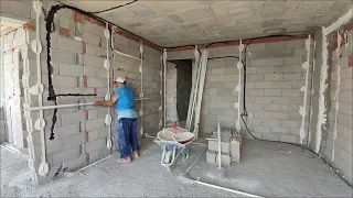 This Team is So Series! They Finish the Gypsum Plaster Works in 45 Minutes!