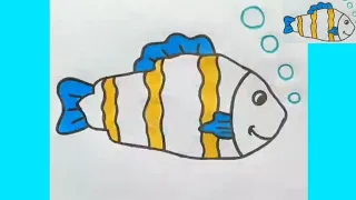 Нетрадиційна техніка малювання. Малювання долонькою: "Рибка"