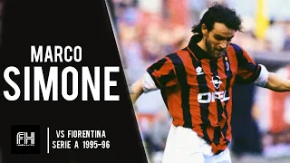 Marco Simone ● Goal and  Skills ● AC Milan 2-1 Fiorentina ● Serie A 1995-96