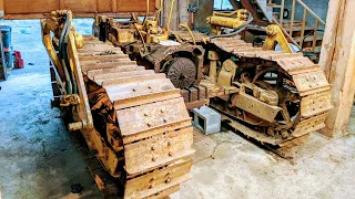 Tearing into the top of an abandoned Caterpillar D4 dozer...in search of something not broken!