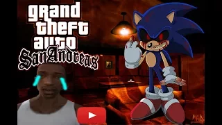 Gta Sa | CJ juega Sonic.exe a las 3:33 a.m - Loquendo | Crashed666