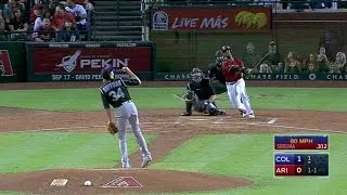 COL@ARI: Segura leads off bottom of the 1st with jack