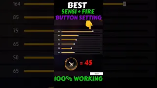 Free Fire Sensitivity+Fire Button Size Best Settings ⚙️| 200 Sensitivity Setting In Free Fire