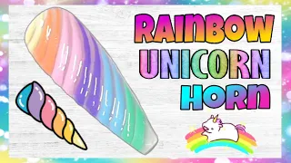 🌈🦄 RAINBOW stripes | Nail art | Gel polish | Unicorn