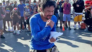 MANNY PACQUIAO UNLEASHES 50 PUNCH COMBINATION IN TRAINING FOR ERROL SPENCE JR - UNREAL SPEED!