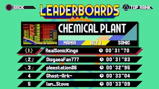 Sonic Mania Plus Chemical Plant Act 1 Speedrun 31.70 (Sonic)