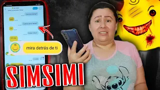 *SIMSIMI* ME DICE QUE ES UN *PELIGROSO ASSES1N0*😱 probando aplicaciones perturbadoras💀  (terror)