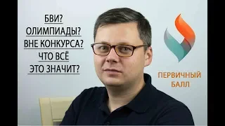 Олимпиады Поступление вне конкурса БВИ. Ответы на вопросы.