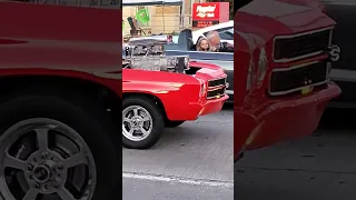 Big Engine Loud Car Draws Attention Classic Red Harper Charity Cruise Saint Clair Shores Michigan