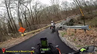 Sand Mountain ADV & Dual Sport Group Ride | KLR 650 | Guntersville Lake | Pisgah Gorge Falls