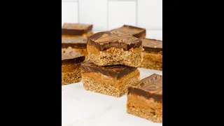 No-Bake Cookie Butter Oat Squares (Vegan & Gluten-Free)