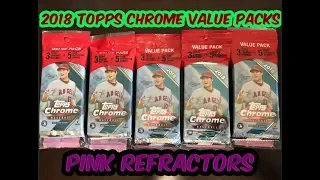 2018 Topps Chrome 5 Value Pack 5 Pink Refractor Packs Ohtani?? Rack Pack Target