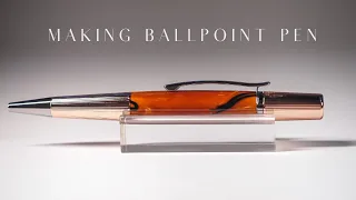 MAKING A BALLPOINT PEN / PEN TURNING / ASMR