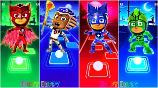 PJ Masks: Owlette 🆚 CatBoy 🆚 Pharaoh Boy 🆚 Gekko 🎶 Tiles Hop EDM Rush