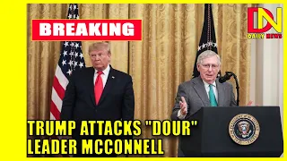 Trump attacks "dour" leader McConnell