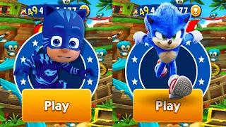 Sonic Dash vs Tag with Ryan PJ Masks Catboy vs Movie Sonic vs All Bosses Zazz Eggman - Gameplay
