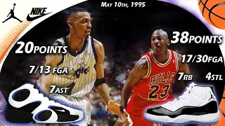 Penny Hardaway VS Michael Jordan Face-off G2 1995 Playoffs