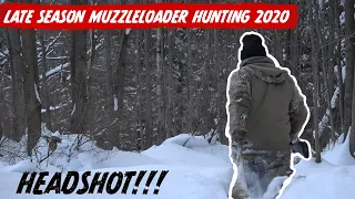 EXTREME Weather DEER HUNTING!!! -HEADSHOT-  New York Public Land Muzzleloader Hunting