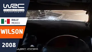 WILSON Onboard Smashed Screen! Rally Mexico 2008 Ford Focus RS WRC Stage 13