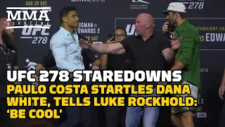 'You Scared Me': Paulo Costa Startles Dana White in UFC 278 Faceoff with Luke Rockhold | UFC 278