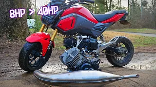 I two stroke swapped my honda GROM! 40HP+