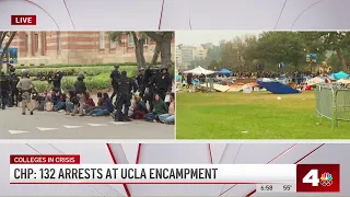 Watch Live: Officers dismantle UCLA protest encampment.