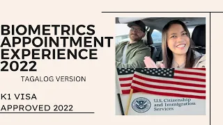 BIOMETRICS APPOINTMENT EXPERIENCE 2022 | AOS GREENCARD | TAGALOG | FILIPINO AMERICAN COUPLE