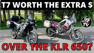 Yamaha Tenere 700 vs Kawasaki KLR650 - Is the T7 Worth the Extra Money?