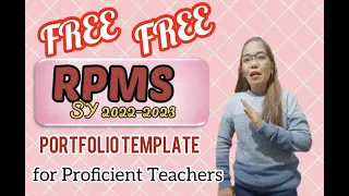 FREE RPMS 2023 Portfolio Template for Proficient Teachers| #teacherracky