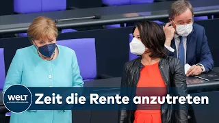 ENDE VON MERKELS ÄRA: Merkels letzte Regierungserklärung - Annalena Baerbock dankt Merkel