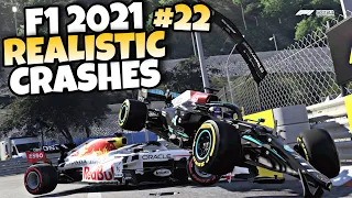 F1 2021 REALISTIC CRASHES #22