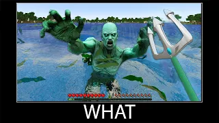 Minecraft wait what meme part 148 realistic minecraft Drowned Zombie