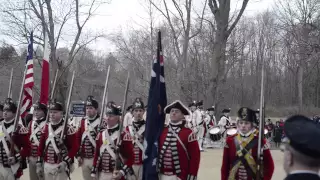 Commemoration of the Battle at North Bridge (British giving there respects)