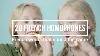 French homophones : French words that sound the same