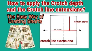 How to Draft a Pattern for a Standard Shorts, Trousers & Gaucho pants.( the secret of crotchline)