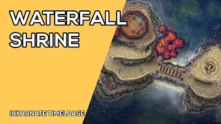 Waterfall Shrine | Inkarnate Timelapse