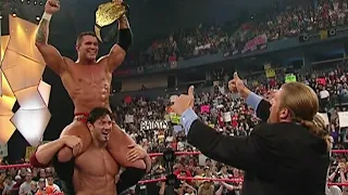 Evolution Betrays Randy Orton After He Retains the WHC (Bloody) RAW Aug 16,2004