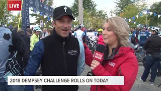 Katie Bavoso interviews actor Patrick Dempsey LIVE at the 10th Annual Dempsey Challenge