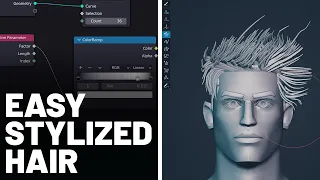 Blender 3.3 NEW FEATURE makes Stylized Hair EASY - Geometry Nodes