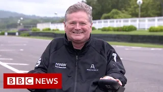 Quadriplegic driver makes racing debut - BBC News